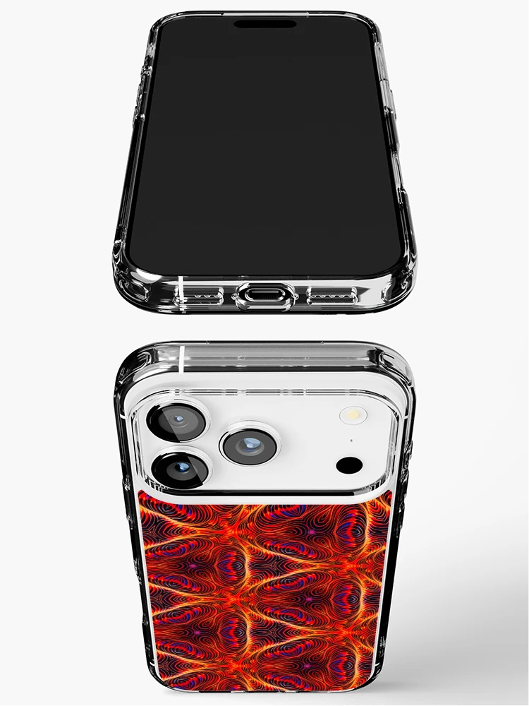 Thumbnail 3 of 5, iPhone Case, Fiery Triangular Swirls designed and sold by MothFluffStore.