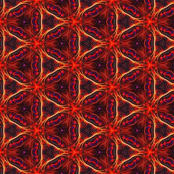 Artwork thumbnail, Fiery Triangular Swirls by MothFluffStore