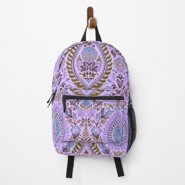 Item preview, Garden Flowers and Paisley Patterns -  lilac Background designed and sold by SemDesigns1.