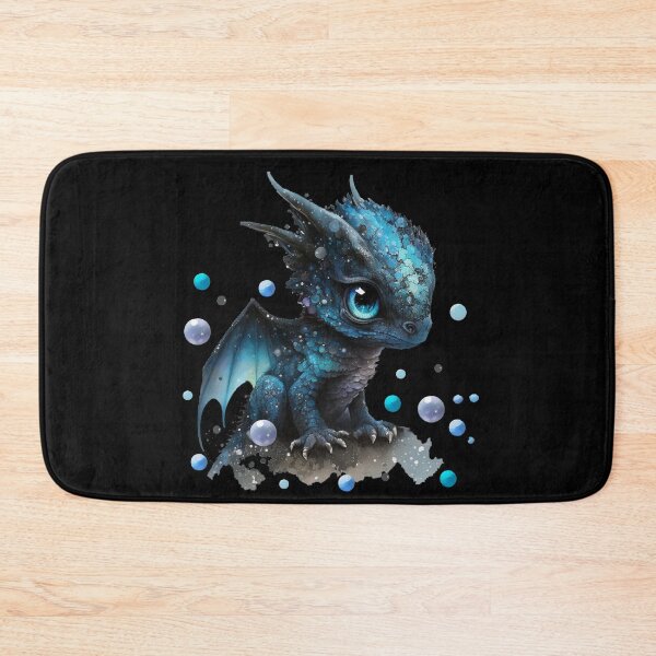 Item preview, Newly Hatched Baby Blue Dragon with Tiny Wings and Little Horns - Adorable! designed and sold by Dragonstrom.