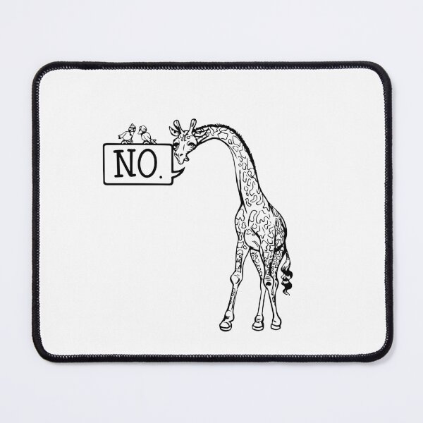Item preview, Sorry, My Fictional Giraffe Says No - Black Linework designed and sold by hojhojart.