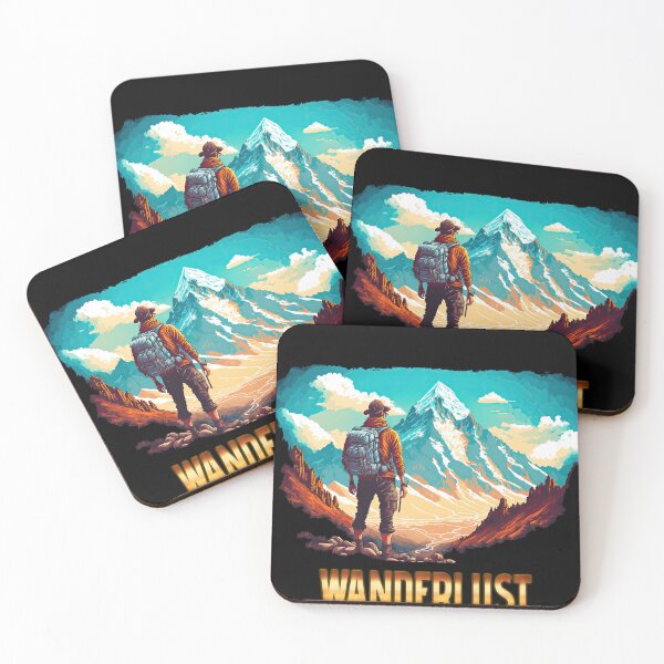 Artikelvorschau, Wanderlust Backpacker Tee with Mountain View for Adventurers entworfen und verkauft von francodelgrando.