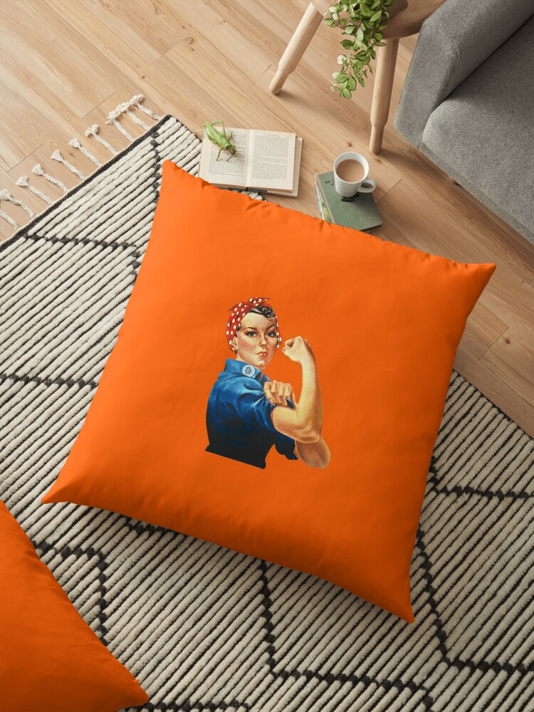 We Can Do It Feminist Riveter Pin Up Girl Shopping Tote Bag Cushion Cover