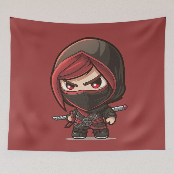 Item preview, Cute Kawaii Chibi Ninja with Tough Attitude designed and sold by Jarmo Piironen.
