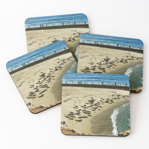 Item preview, The Children’s Pool Beach Seals in La Jolla California designed and sold by Georgia Mizuleva.