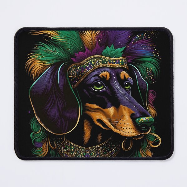 Item preview, Funny Dachshund Mardi Gras T-Shirt Dog Lover Costume Beads Essential designed and sold by cutefashion.