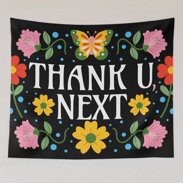 Item preview, Thank U, Next - White Text - Spring Flowers - Thank You Next designed and sold by Millusti.