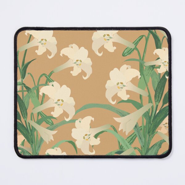 Item preview, White Lily Flower Pattern designed and sold by Print-Designs.