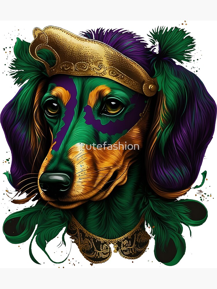 Dachshund Dog Mardi Gras Costume Men Women Kids