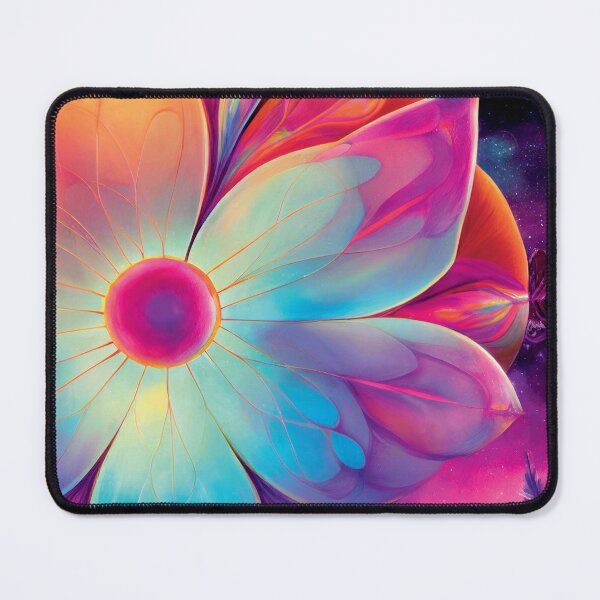 Item preview, a painting of a colorful flower in space designed and sold by DesignAtYO.