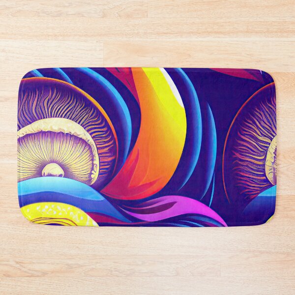 Item preview, mushroom print with rr-pop colors designed and sold by DESIGNERCATS.