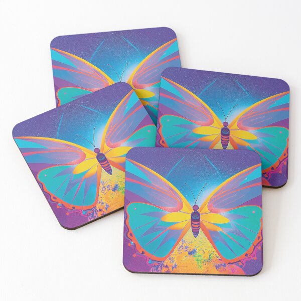 Item preview, a colorful butterfly is flying over a planet designed and sold by DesignAtYO.