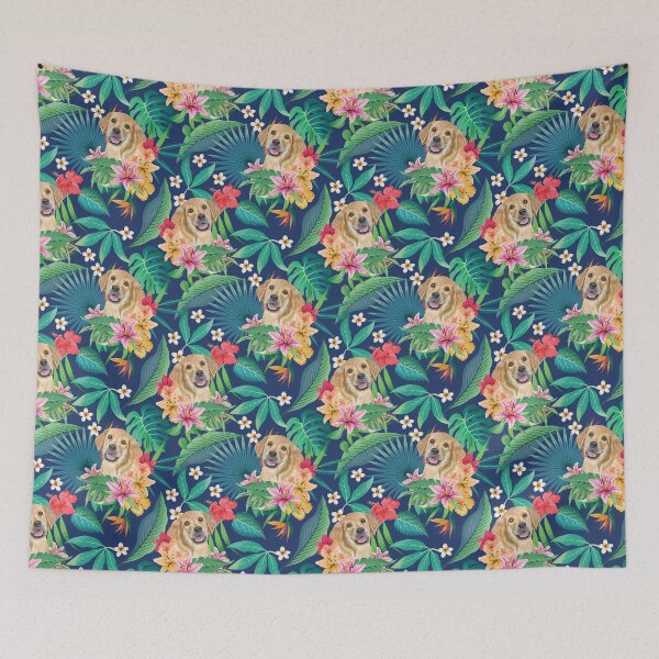 Item preview, Tropical Golden Retriever Puppy 2 designed and sold by lulupetart.