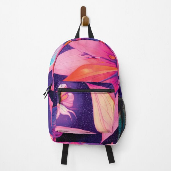 Item preview, a painting of a flower with butterflies flying around it designed and sold by DesignAtYO.