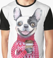 Coffee Dog Graphic T-Shirt