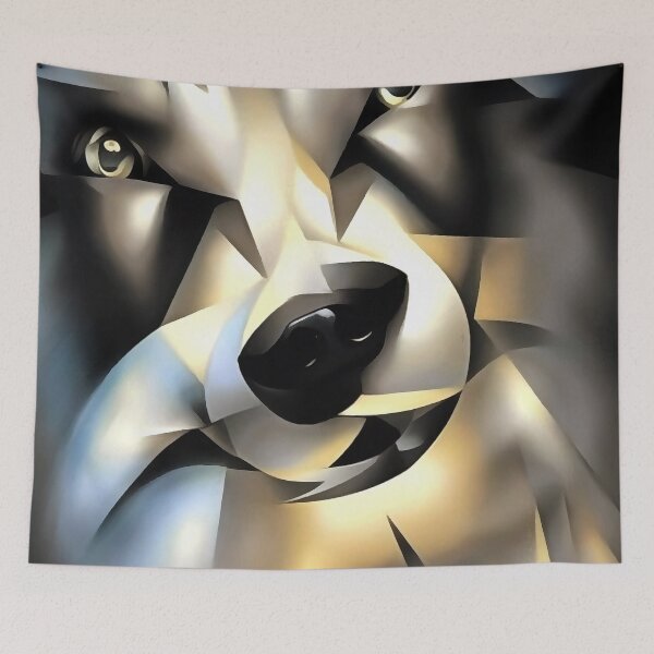 Item preview, Wolf In Geometric Art Style designed and sold by taiche.