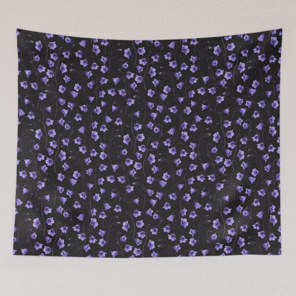 Item preview, Midnight Bluebells, Harebells, Bellflowers designed and sold by Katerina Mitkova Kirilova.