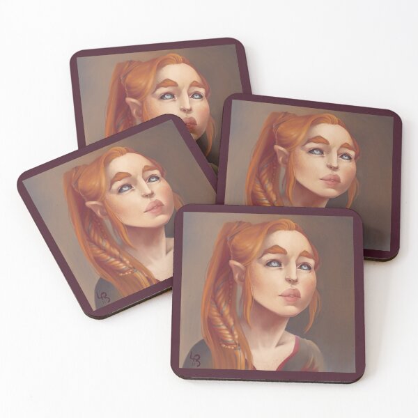Item preview, Red elf portrait designed and sold by eliottblue006.
