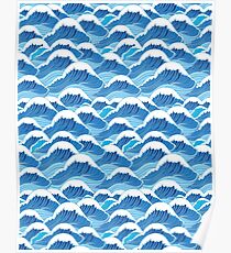 sea wave pattern Poster