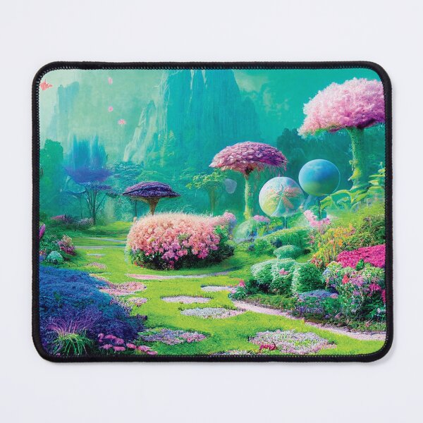 Item preview, a painting of a garden with lots of flowers designed and sold by DesignAtYO.