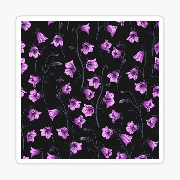 Aperçu de l'œuvre Campanules de minuit, campanules roses, campanules maussades créée et vendue par Katerina Mitkova Kirilova.