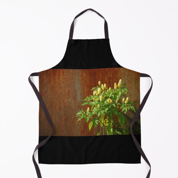 Item preview, Chilli Plants Against Rusted Metal Door designed and sold by jojobob.