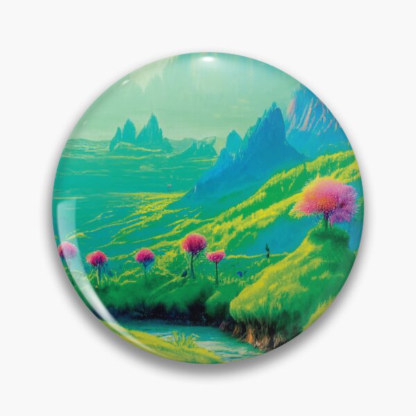 Item preview, a painting of a mountain valley with a stream running through it designed and sold by DesignAtYO.