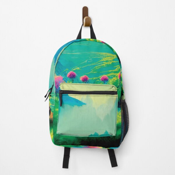 Item preview, a painting of a mountain valley with a stream running through it designed and sold by DesignAtYO.