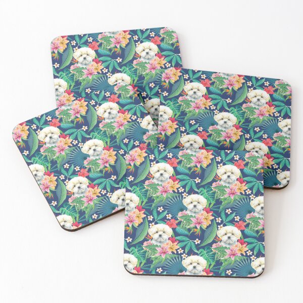 Item preview, Tropical Maltese Dog 3 - Lemon and White designed and sold by lulupetart.