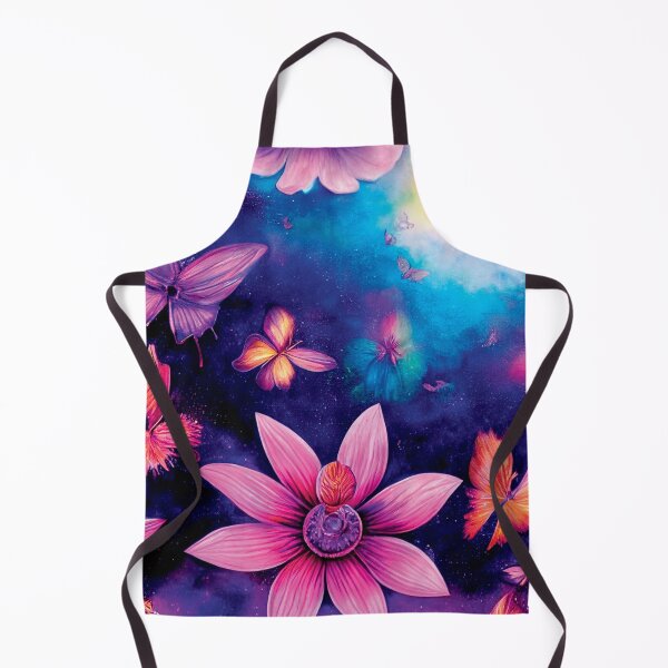 Item preview, a painting of pink flowers and butterflies flying in the sky designed and sold by DesignAtYO.