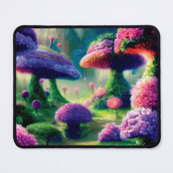 Item preview, a painting of a group of mushrooms in a forest designed and sold by DesignAtYO.