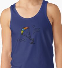 Kiteboarding, sketch for your design Tank Top