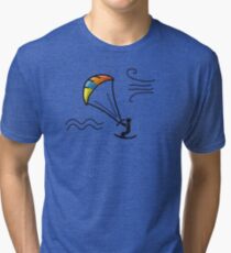 Kiteboarding, sketch for your design Tri-blend T-Shirt