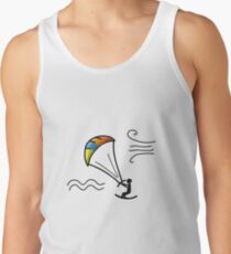 Kiteboarding, sketch for your design Tank Top