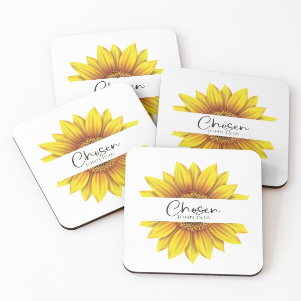 Item preview, Christian Sunflower design - I am Chosen - John 15:16 designed and sold by simplydesignart.