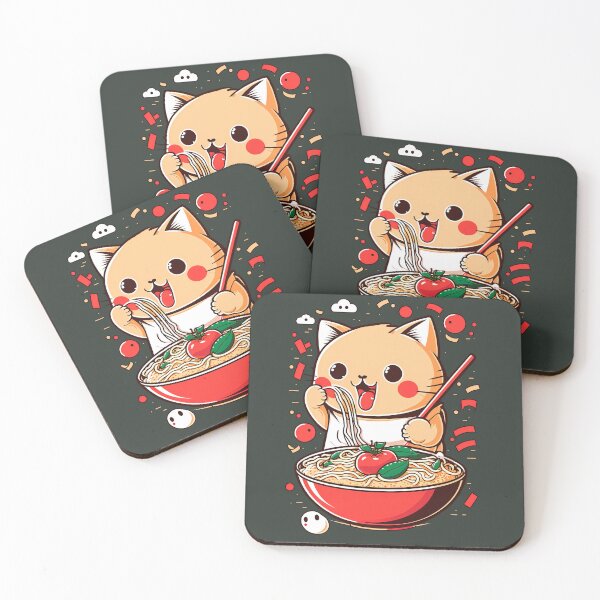Aperçu de l'œuvre Purrfect Pasta: Cat Eating Spaghetti créée et vendue par JOLI Design.
