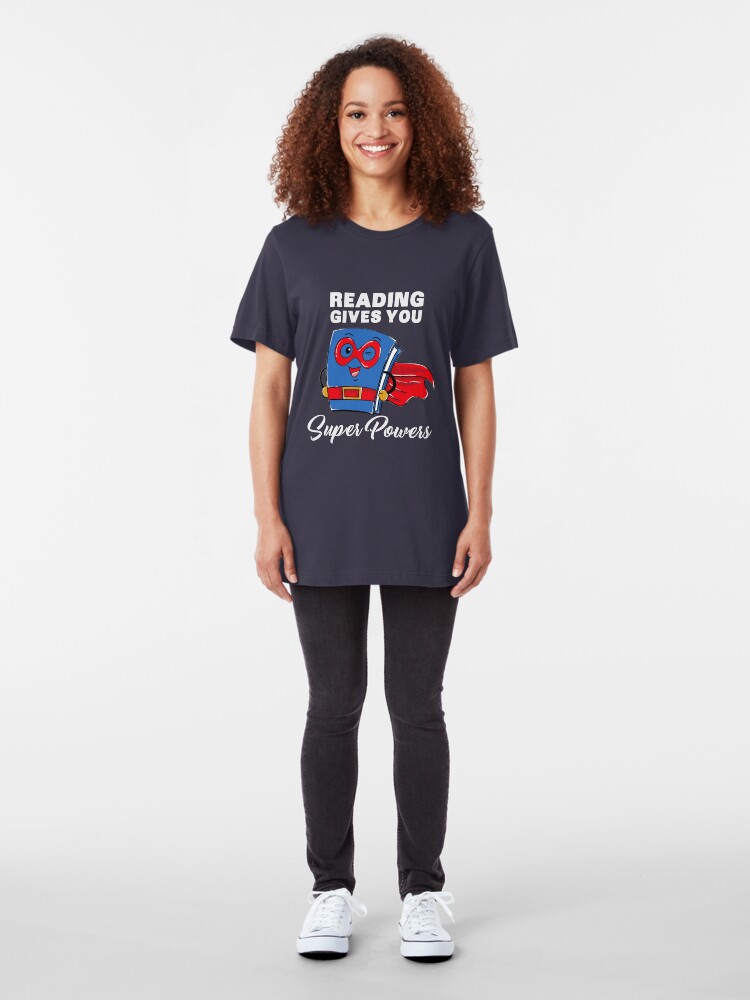 Alternative Ansicht von Reading Gives You Super Powers - Funny Super Hero Gift Slim Fit T-Shirt