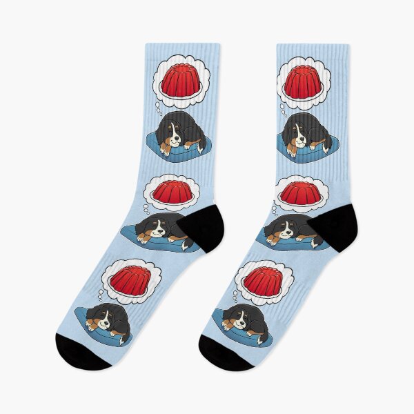 Item preview, Bernese Mountain Dog dreaming about Red Jello designed and sold by DoggieDelights.