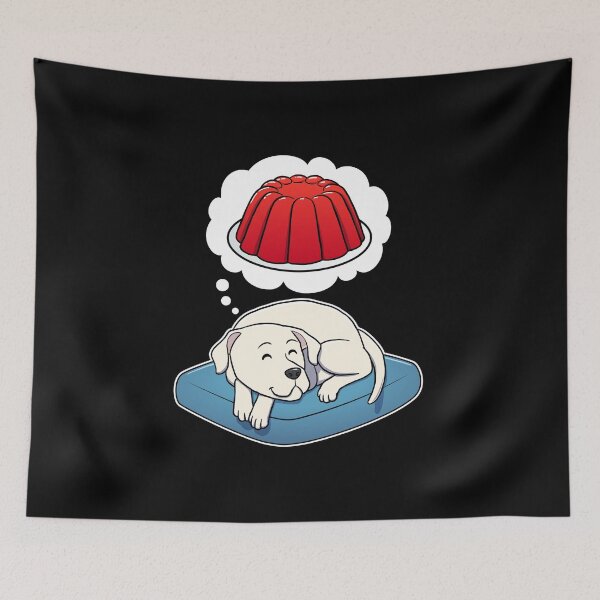 Item preview, Dogo Argentino dreaming about Red Jello designed and sold by DoggieDelights.