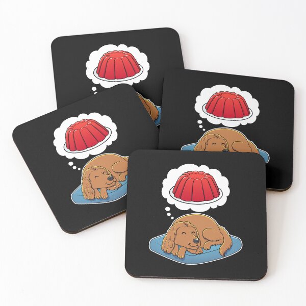 Item preview, English Cocker Spaniel dreaming about Red Jello designed and sold by DoggieDelights.