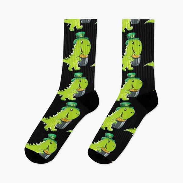 Item preview, st patricks day dinosaur shirt, irish t-rex leprechaun kids t-shirt | dinosaur st. patrick's day t-shirt for men women kids gift designed and sold by TMelonShop.