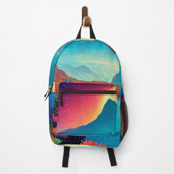 Item preview, a painting of a mountain landscape with a river running through it by David A Hardy designed and sold by DesignAtYO.