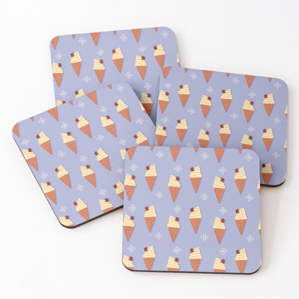 Item preview, Vanilla Ice Cream Cone Pattern - Lavender designed and sold by RahimaUmmi.