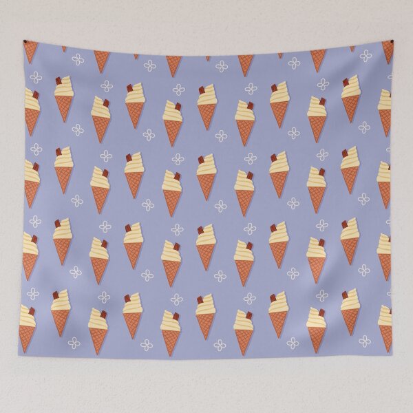 Item preview, Vanilla Ice Cream Cone Pattern - Lavender designed and sold by RahimaUmmi.