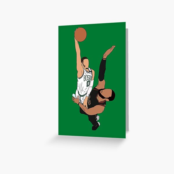Artikel-Vorschau von Jayson Tatum dunkt gegen LeBron, designt und verkauft von RatTrapTees.