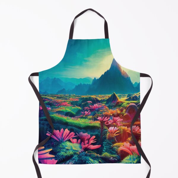 Item preview, a painting of a landscape with mountains and flowers designed and sold by DesignAtYO.