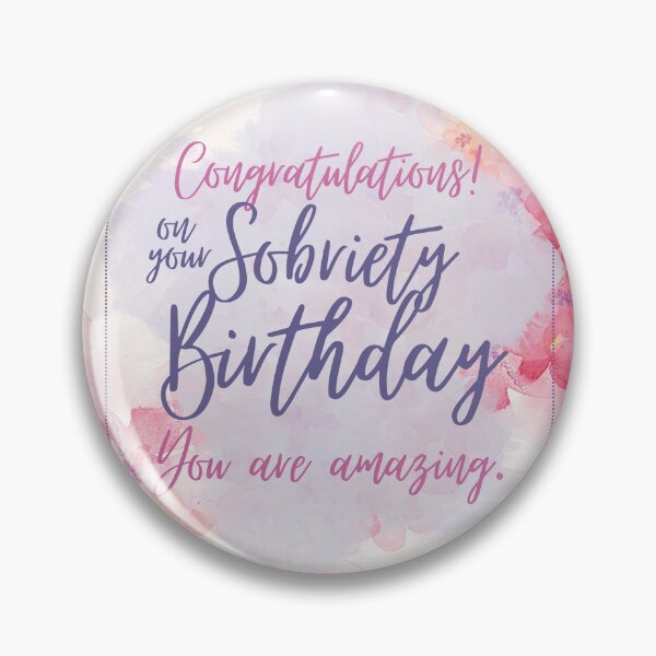Item preview, Sobriety Birthday - AA Congratulations Pink designed and sold by superbling.
