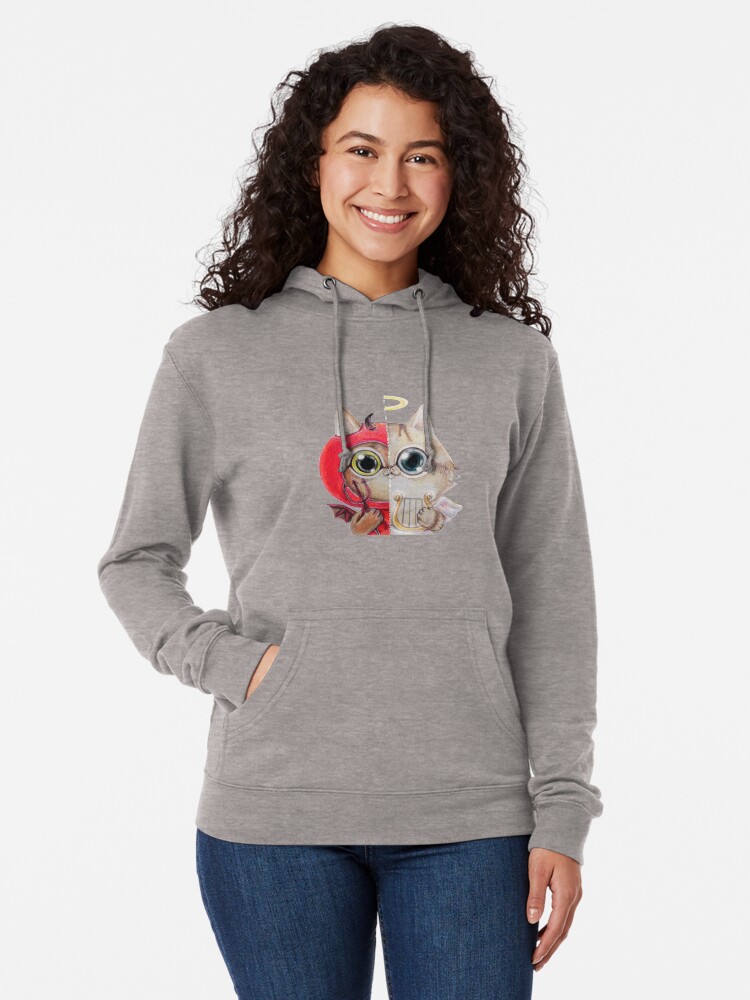 half angel/half devil Lightweight Hoodie