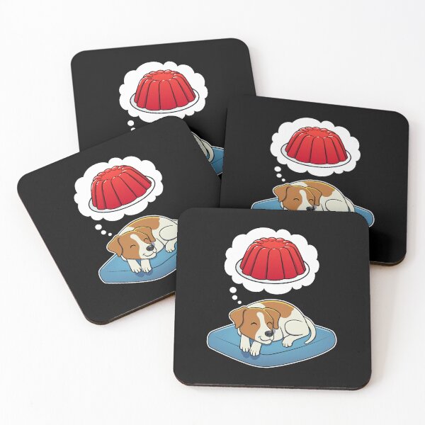 Item preview, Jack Russell Terrier dreaming about Red Jello designed and sold by DoggieDelights.