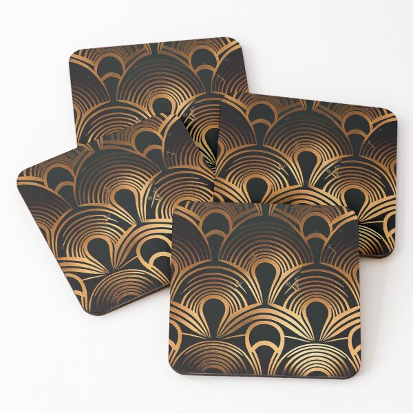 Item preview, Sixties-inspired Gold Grunge Sunset Pattern designed and sold by SamJanner.